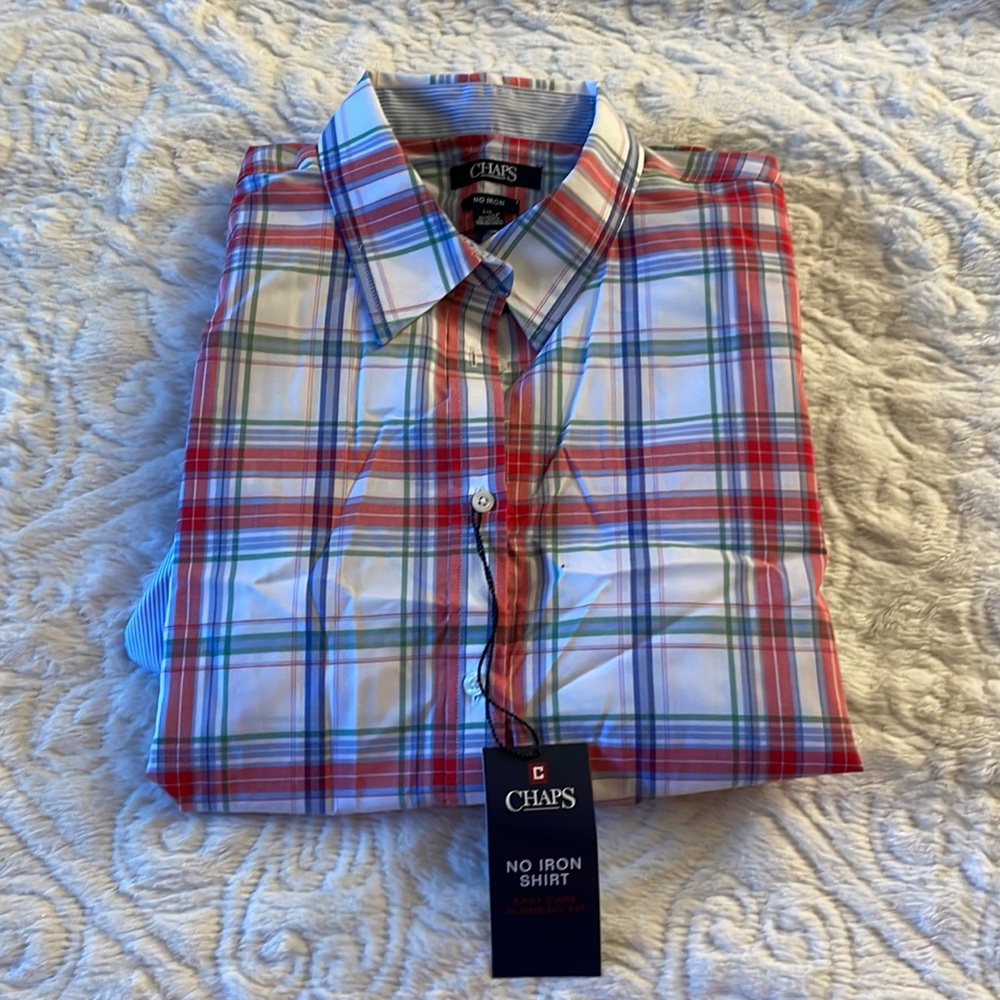 🆕Chaps plaid shirt *no iron*